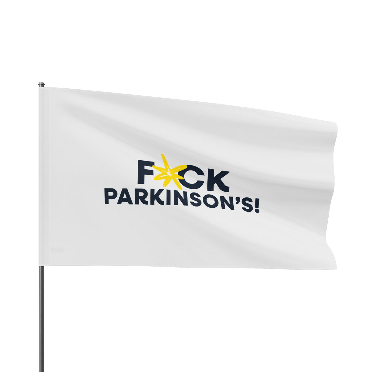 F*ck Parkinson’s! Flag - White