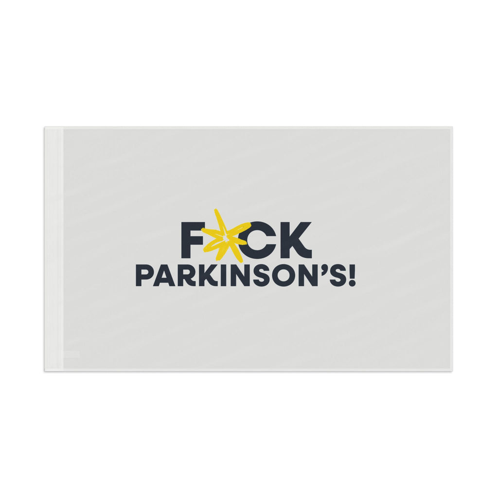 F*ck Parkinson’s! Flag - White