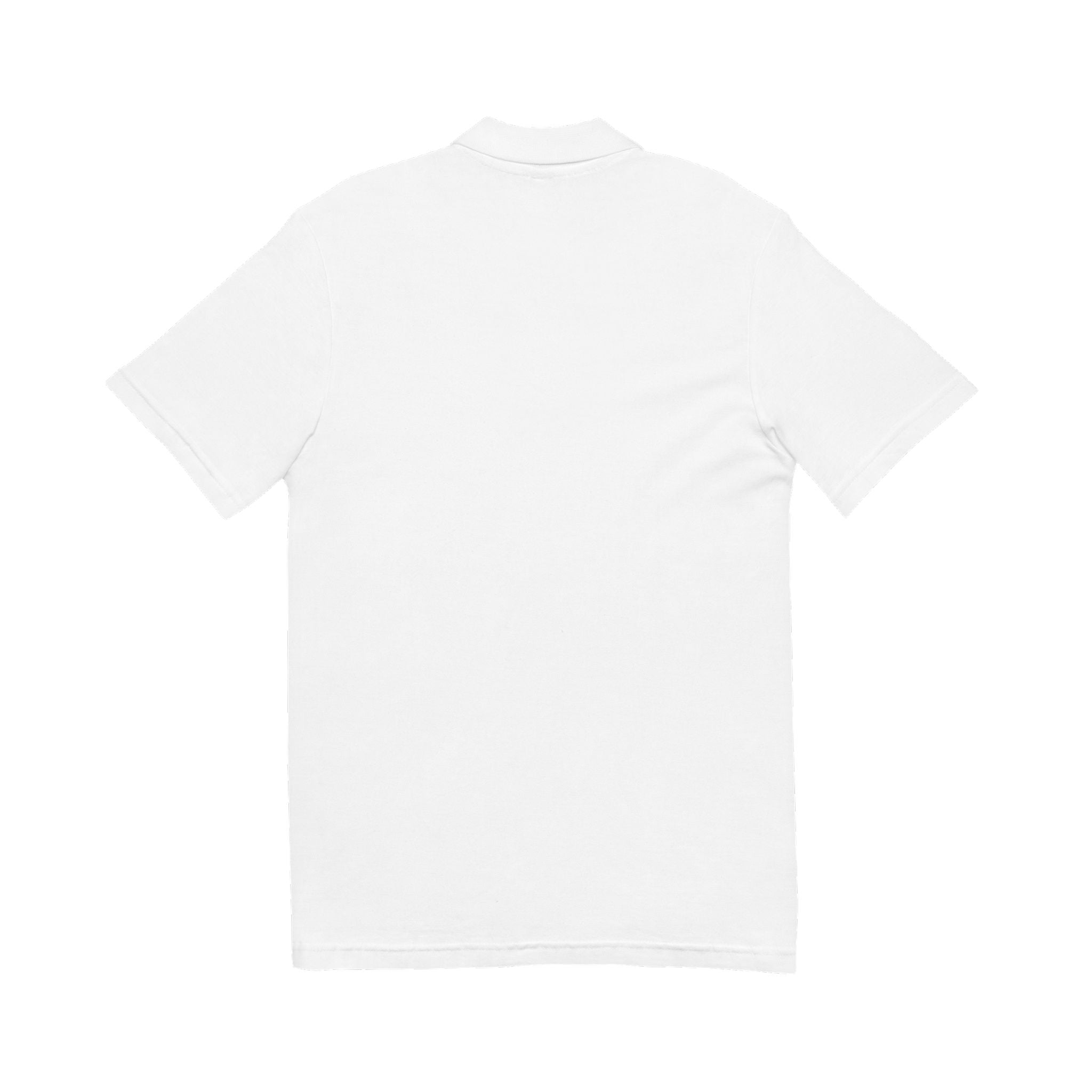 Embroidered F*CK Parkinson's Polo Shirt — White