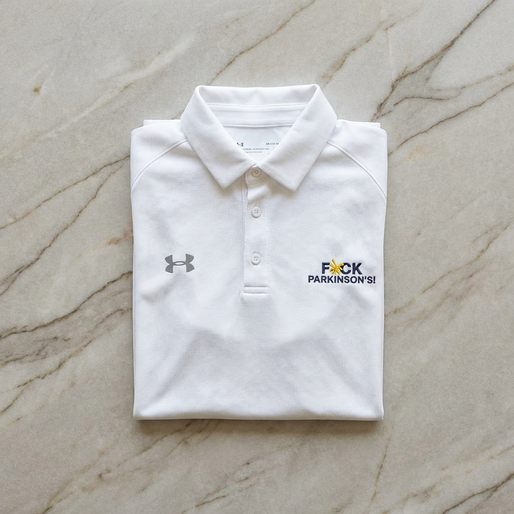The Premium Embroidered Polo — "F*ck Parkinson's"
